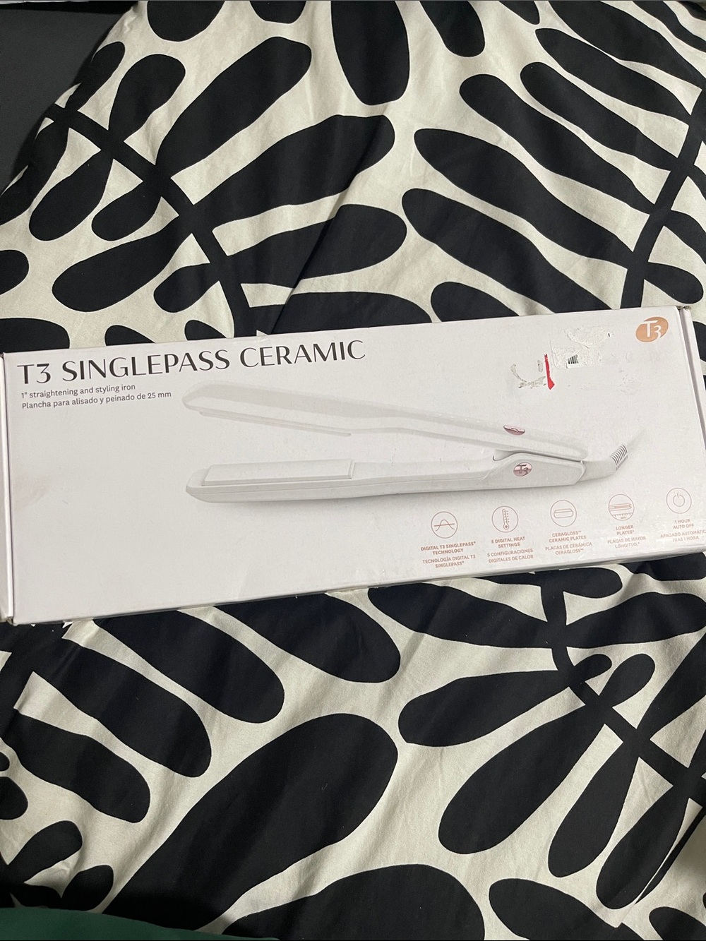 T3 SINGLEPASS STYLEMAX White/Rose Gold Hair Straightener Flat Iron NEW